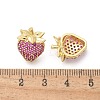 Brass Micro Pave Cubic Zirconia Stud Earrings EJEW-Q015-13G-01-3