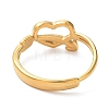 Ion Plating(IP) 304 Stainless Steel Hollow Heart Adjustable Rings RJEW-D006-15G-3