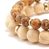 Elephant Stretch Bracelets Set for Girl Women BJEW-JB07127-7