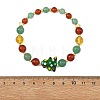 Handmade Lampwork Christmas Tree Bracelets BJEW-TA00755-4