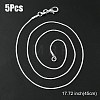 Brass Round Snake Chain Necklace with Lobster Claw Clasps MAK-YW0001-15B-1