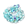 Synthetic Moonstone Beads Strands G-P528-J02-17-2