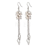 Natural Persian Jade Wing Dangle Earrings EJEW-JE06728-01-3
