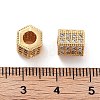 Column Brass Micro Pave Clear Cubic Zirconia Beads KK-S394-05D-3