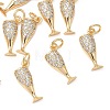SHEGRACE Brass Clear Cubic Zirconia Pendants XGRQ3K203-525G-1