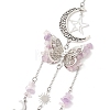 Alloy Hollow Moon Butterfly Hanging Ornaments HJEW-TA00173-01-4