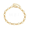 304 Stainless Steel Infinity Link Chain Bracelets BJEW-D458-05G-5