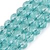 Crackle Transparent Glass Beads Strands GLAA-Q108-02A-04-1