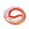 Transparent Glass Bead Strands GLAA-H023-02K-3