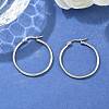 Tarnish Resistant 304 Stainless Steel Hoop Earrings X-EJEW-F105-09P-1