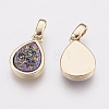 Natural Druzy Agate Pendants KK-G343-13F-G-2