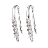 Brass Micro Pave Cubic Zirconia Earring Hooks KK-U008-10P-1