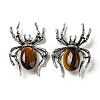 Dual-use Items Alloy Pave Jet Rhinestone Spider Brooch JEWB-C026-07G-AS-1