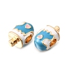 Alloy Enamel European Beads MPDL-F020-02G-2