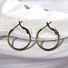 Brass Hoop Earrings KK-I665-26A-AB-1