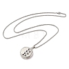 316 Surgical Stainless Steel Aromatherapy Diffuser Perfume Hollow Flat Round Pendant Box Chain Necklaces NJEW-R016-01P-06-4