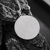 Alloy Gothic Witch Irish Knot Magic Zodia Magic Circle Pendant Necklaces for Men WG0D1B4-03-1