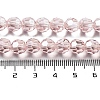 Electroplate Transparent Glass Beads Strands EGLA-A035-T8mm-A20-4