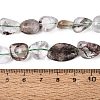 Natural Green Lodolite Quartz/Garden Quartz/Green Phantom Quartz Beads Strands G-N362-15A-01-5