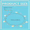1Pc Brass Curb Chain Flower Charm Anklets AJEW-LP0007-64-2