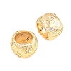 Brass Micro Pave Clear Cubic Zirconia European Beads KK-B186-23G-2