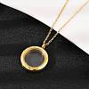 304 Stainless Steel Visible Flat Round Locket Pendant Pet Urn Ashes Necklaces LS-NJEW-S455-08G-3