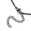 Natural Black Lip Shell Trapezoid Pendant 304 Stainless Steel Curb Chain Lariat Necklaces NJEW-JN05911-5