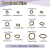 300Pcs 6 Styles Brass Open Jump Rings KK-LP0001-37-2