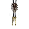 Alloy Enamel Guitar Pendant Bolo Tie Lariat Necklaces NJEW-WH0002-259-1