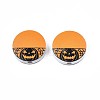 Halloween Printed Natural Wood Beads WOOD-T021-71-2