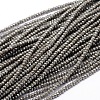 Faceted Rondelle Full Rainbow Plated Electroplate Glass Beads Strands EGLA-M004-2mm-A04-1