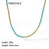 Glass & Stainless Steel Round Beaded Necklaces for Women PH3717-2-3