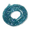 Electroplate Transparent Glass Beads Strands EGLA-A035-T3mm-L12-2