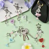 Alloy & Acrylic & Glass Pendant Decorations HJEW-YW00436-01-4