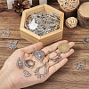 96Pcs 16 Style Tibetan Style Alloy Chandelier Component Links FIND-TA0002-58-14