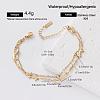 304 Stainless Steel Charm 2-Strand Bracelets for Women VY6048-4-1