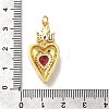 Brass Rhinestone Pendants KK-V002-04G-3