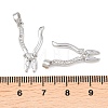 Brass Micro Pave Clear Cubic Zirconia Pendants KK-G549-16A-P-3