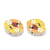 Printed Poplar Wood Beads WOOD-Z008-01M-2