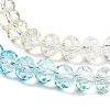 Transparent Painted Glass Beads Strands X1-DGLA-A034-T6mm-A21-4