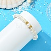 Potato Natural Pearl & Electroplated Shell Pearl Heishi Beads Stretch Bracelets BJEW-JB14158-1
