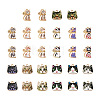 28Pcs 14 Style Printed Alloy Pendants FIND-BG0001-04-2