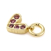 Brass Micro Pave Cubic Zirconia Charms ZIRC-F111-08G-10-2