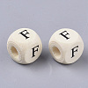 Printed Natural Wood Beads LS-WOOD-T026-001F-2