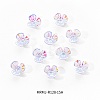 Electroplated 3-petal Flower Resin Cabochons MRMJ-R128-15H-2