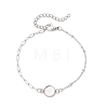 304 Stainless Steel Paperclip Chain Satellite Chain Bracelet Making BJEW-JB13070-02-2