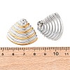 Two Tone Shell Shape 304 Stainless Steel Stud Earrings EJEW-H176-01GP-5