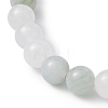 Natural Quartz Round Beaded Stretch Bracelets for Women BJEW-TA00385-3