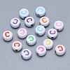 Craft Acrylic Horizontal Hole Letter Beads SACR-S201-11C-1