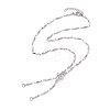 304 Stainless Steel Slider Necklace Makings AJEW-JB01268-02-1